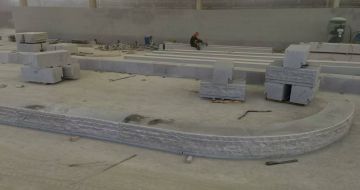 淮安 芝麻白整石坐凳（光面+自然面）