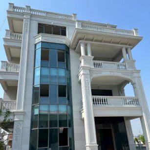 淮安 芝麻白花岗岩别墅外墙干挂效果展示