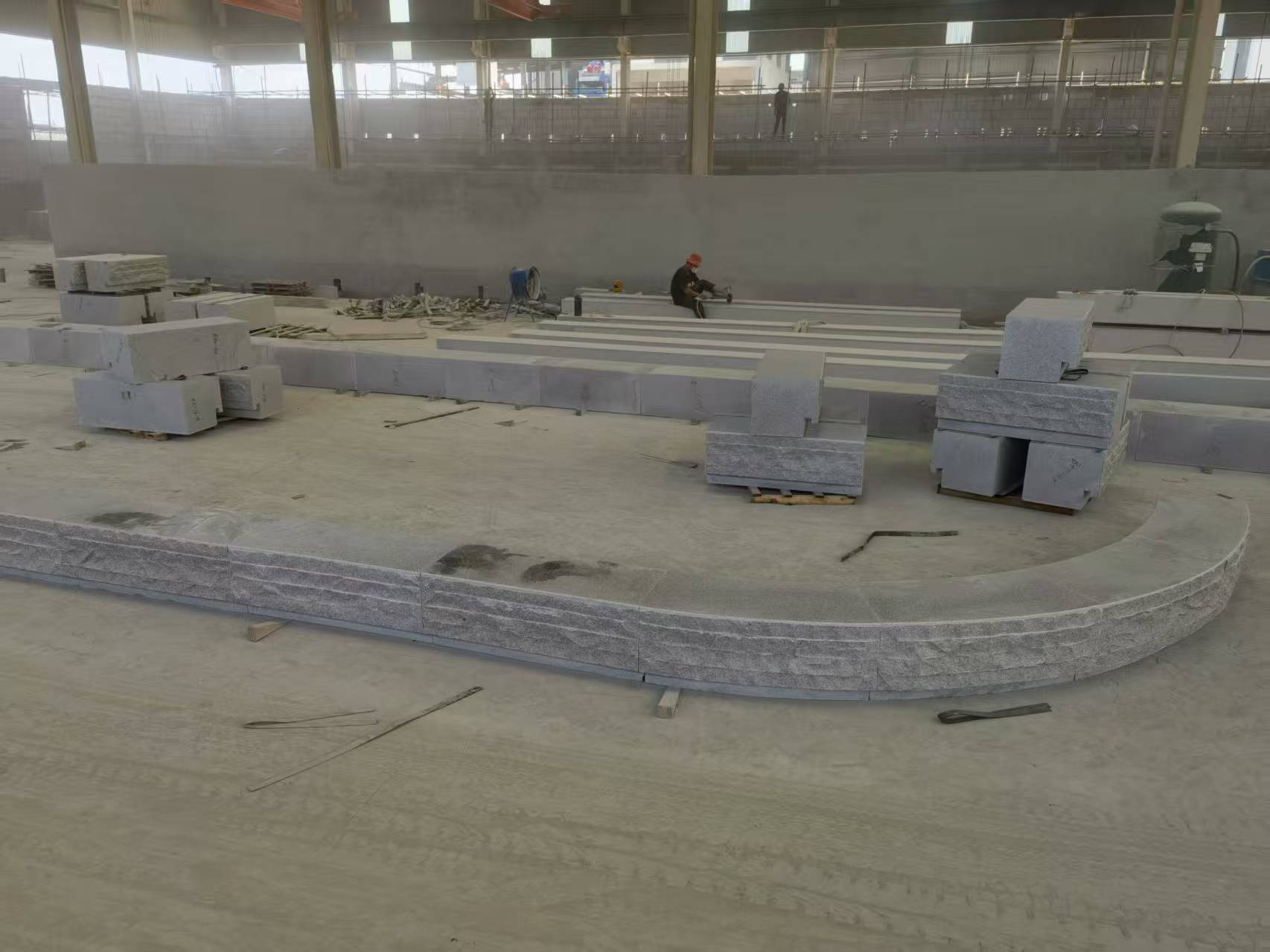 淮安 芝麻白整石坐凳（光面+自然面）