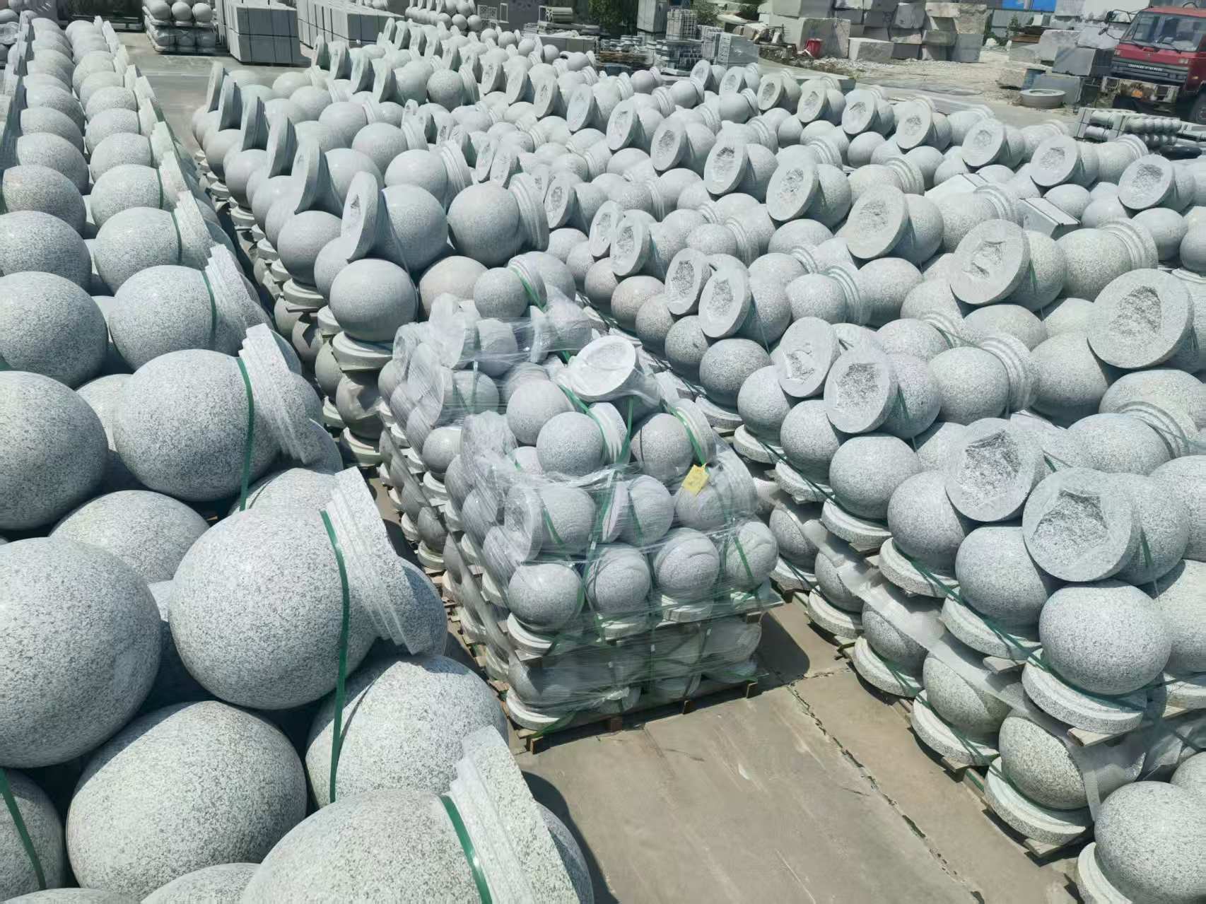 淮安 花岗岩实心圆球，石球，挡车球，挡车石，车止石，路障石。