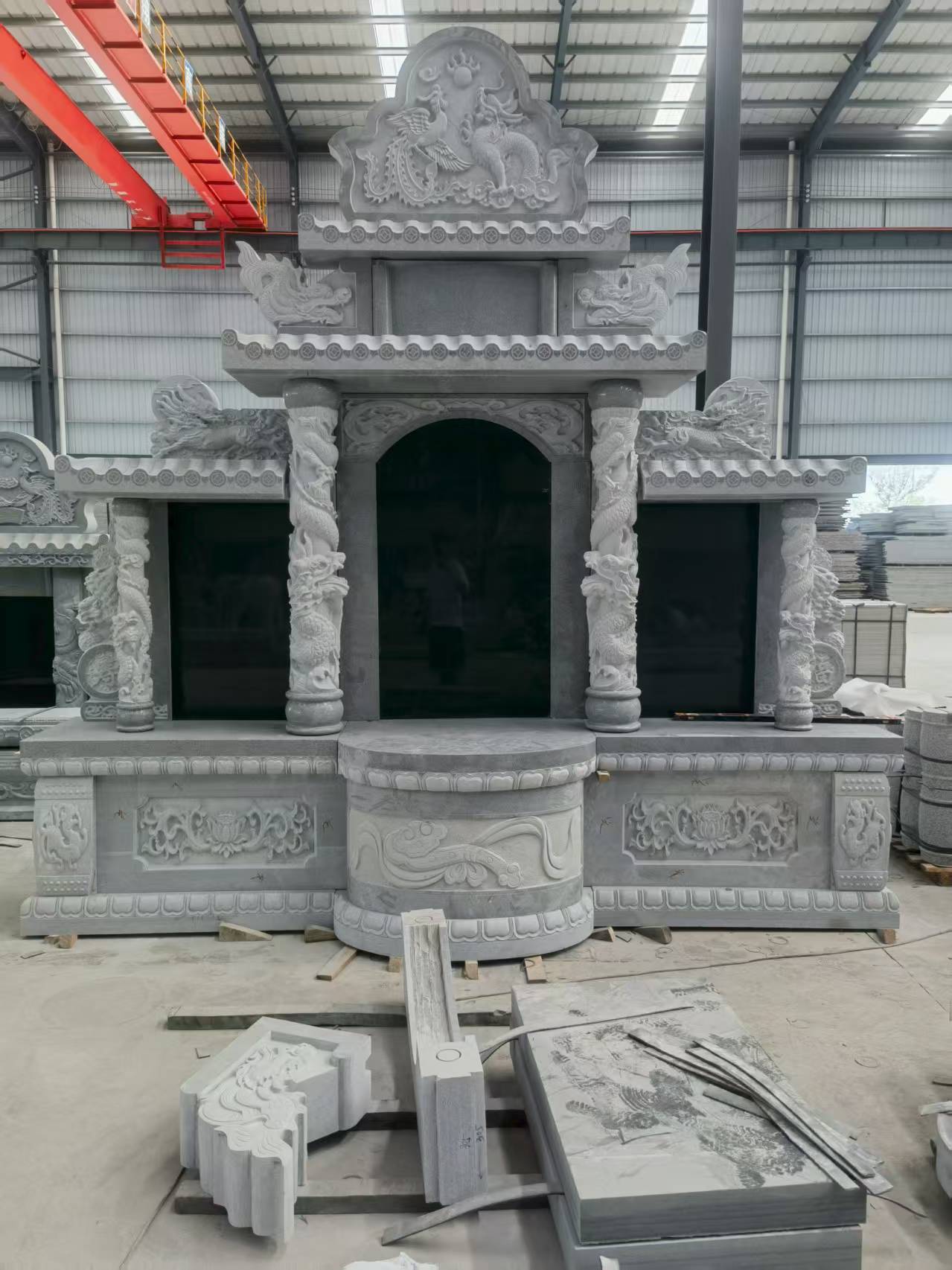 淮安 芝麻灰高档墓碑，土墓，可定制