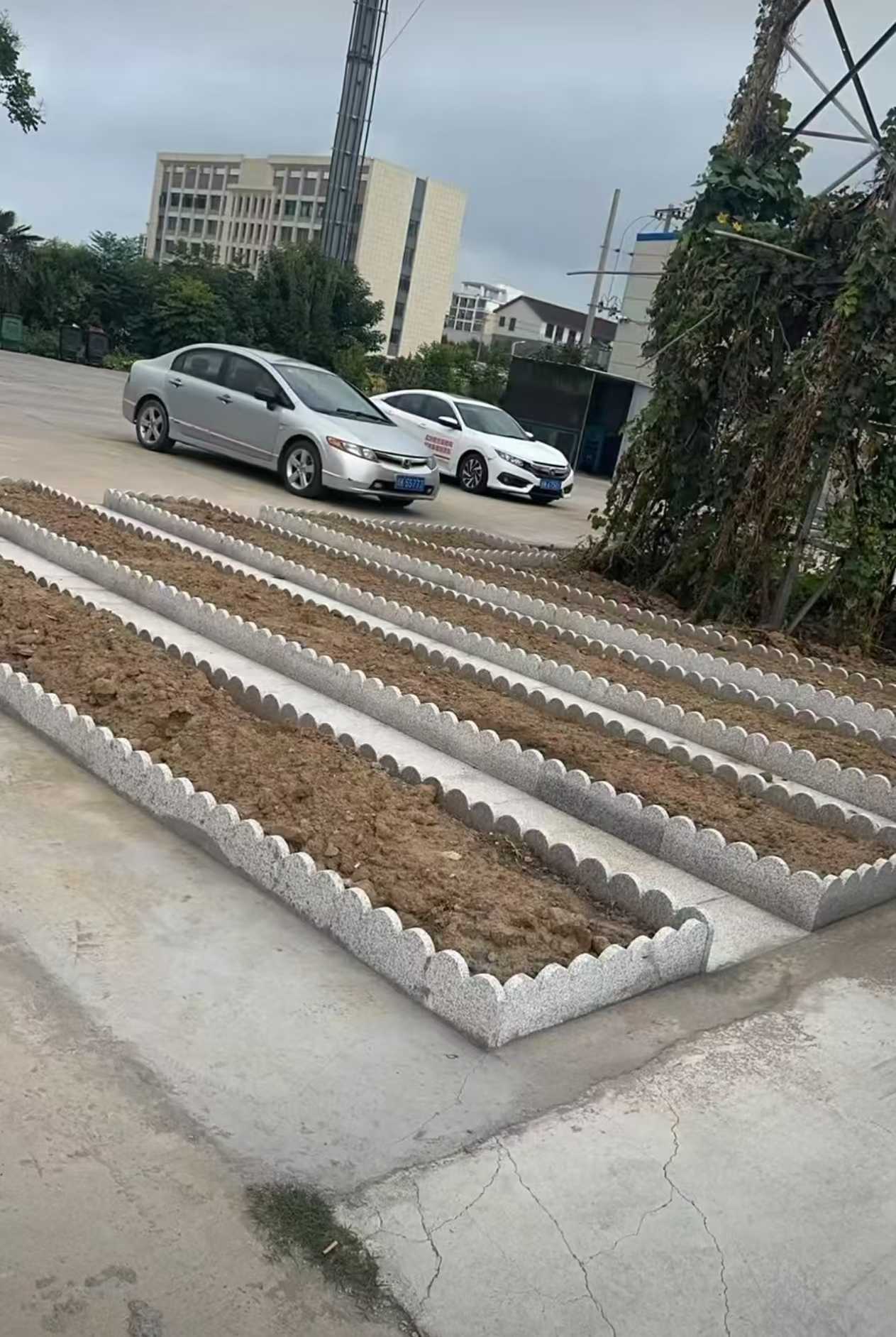 淮安 花边石、花围石、花园石安装效果