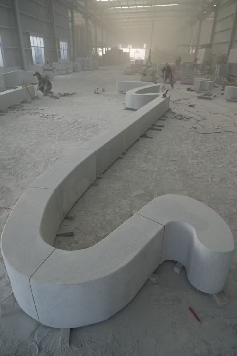 淮安 花岗岩整石坐凳拼装