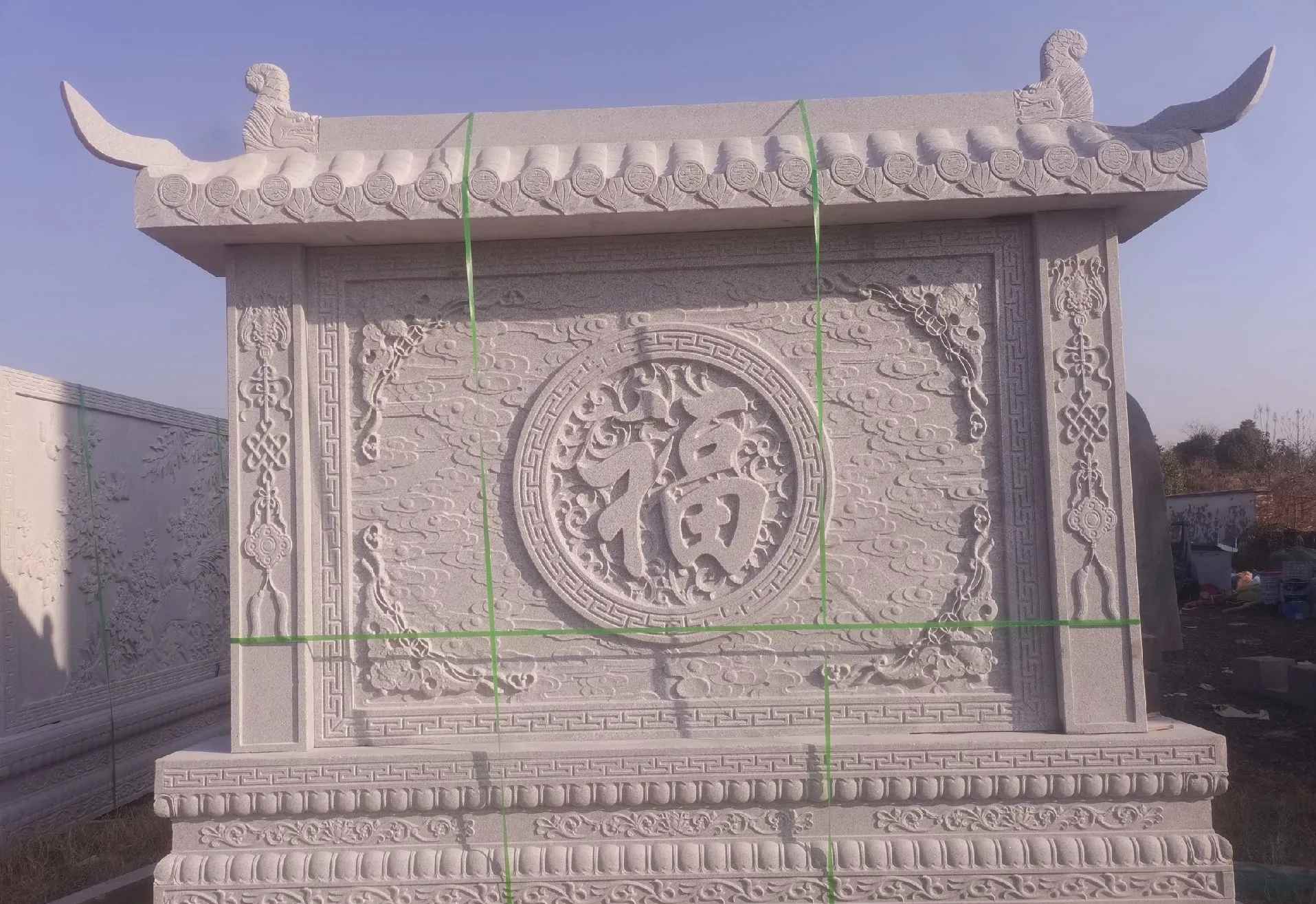 淮安 芝麻白花岗岩屏风，照壁，影壁